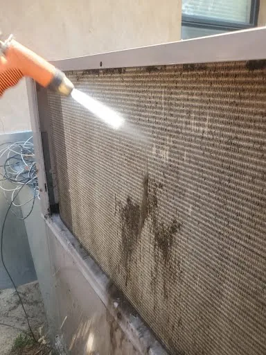 Condenser coil surface after cleaning