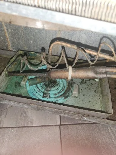 Coil cabinet before service