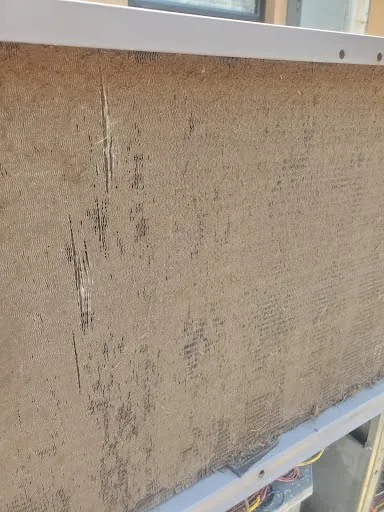 Condenser coil surface before cleaning